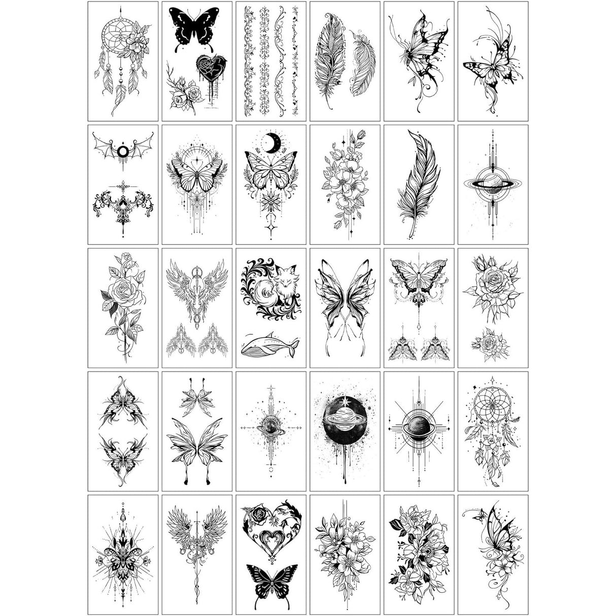 Set 30 Tatuaje Temporare, Pe Baza De Apa - vivimall.ro