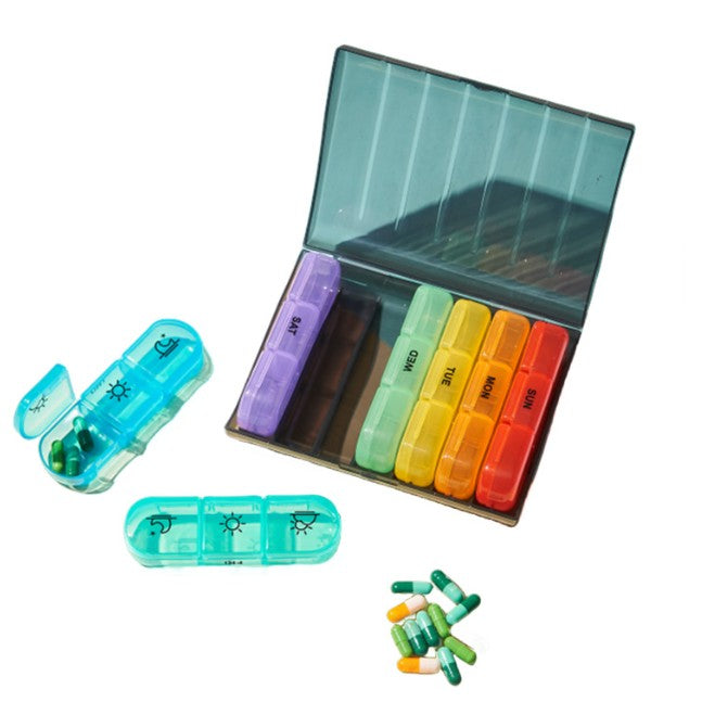 Organizator Medicamente 21 Compartimente | MediTrack - vivimall.ro