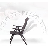 Scaun 2In1 De Gradina, Sezlong, Suport Picioare, Pliabil, Cadru Metalic, Impermeabil, 47 X 110 X 46 Cm, Negru - vivimall.ro