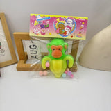 Jucărie Squishy Flippy model Cimpanzini Bananini galben-verde, vedere laterală, greutate 140g