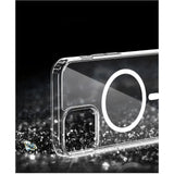 Husa protectie Flippy pentru iPhone 14 Pro Mag Safe, 2 in 1 incarcare si magnet, Silicon si Acril, Transparenta - vivimall.ro