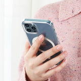 Husa protectie Flippy pentru iPhone 12/12 Pro Mag Safe, 2 in 1 incarcare si magnet, Silicon si Acril, Transparenta - vivimall.ro