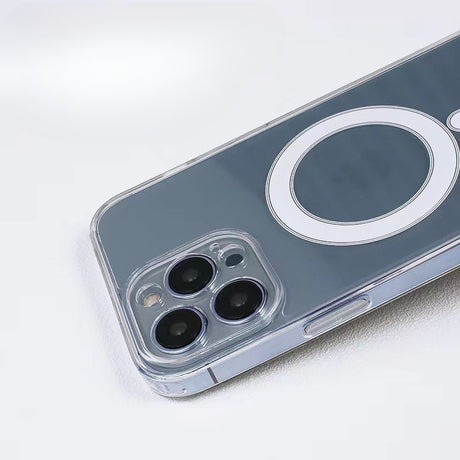 Husa protectie Flippy pentru iPhone 13 Mag Safe, 2 in 1 incarcare si magnet, Silicon si Acril, Transparenta - vivimall.ro