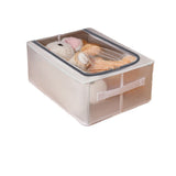 Cutie De Depozitare, Pentru Pantofi Haine, Din Plasa Pvc Impermeabila Si Cadru De Otel, Pliabila, Fermoar Bidirectional
