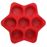 Forme De Silicon Pentru Copt, 7 Forme Rotiunde, Pentru Burgeri Si Prajituri, 38.5 X 4 Cm - vivimall.ro