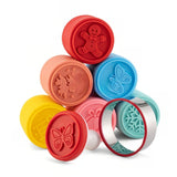 Set 6 Stampile Pentru Prajituri Tematica De Craciun, Din Silicon Alimentar Non-Toxic, Taietor Aluat Inclus, 6 Cm, Maner Din Plastic, Compact, Usor De Depozitat - vivimall.ro