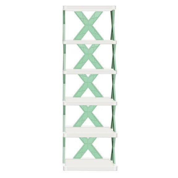 Raft pantofi modular Vivimall 5 straturi, vedere laterală care evidențiază structura compactă