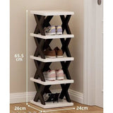 Organizator de Pantofi, Vivimall, 5 Straturi, din ABS, Suport Modular, 65.5 x 24 x 26 cm, Negru/Alb - vivimall.ro