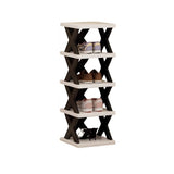 Organizator de Pantofi, Vivimall, 5 Straturi, din ABS, Suport Modular, 65.5 x 24 x 26 cm, Negru/Alb - vivimall.ro