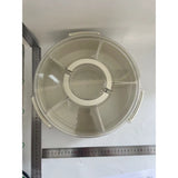 Cutie de Depozitare pentru Alimente, Flippy, cu 6 Compartimente, pentru Condimente, Fructe, Legume, cu Manere de Prindere, Rotativa 360 de Grade, Inchidere Ermetica, 32x8 cm, Alba