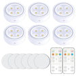 Set De 6 Lampi Led Fara Fir, Cu Baterii, 3 Culori De Lumina, Cu 2 Telecomenzi, Din Plastic - vivimall.ro