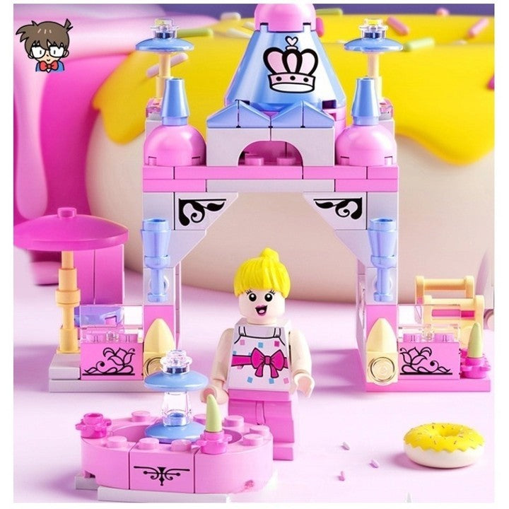 Set de Constructie Castelul Printesei 6in1, Vivimall, Multiple Variante de Asamblare, 131 de Piese, Multicolor - vivimall.ro