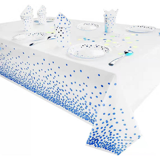 Fata De Masa, Din Peva, Imprimeu Buline, Impermeabila, Fara Pete, Curatare Rapida - vivimall.ro