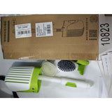 Perie de Toaleta, Flippy, cu Suport de Perete, Recipient Detergent, 2 Tipuri de Perii, Model Balena, Verde