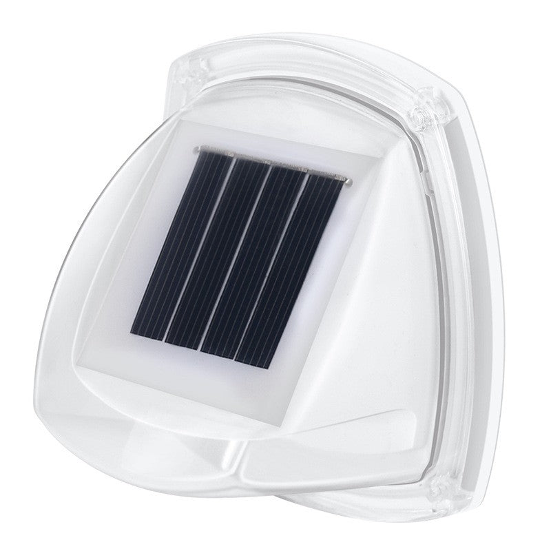 Lampa Solara Led Tip Aplica Pentru Perete, 8.5 X 9 Cm, 2V, Abs, 600Mah, Rezistent La Apa, Material Abs, 8 Led-Uri, Alb Rece - vivimall.ro