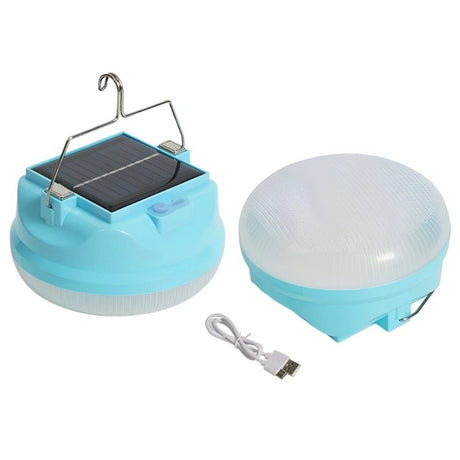 Lama Solara, Flippy, 2in1, Incarcare Solara/USB, LED, din Plastic, 3 Trepte de Intensitate, 100 W, 5V, 13 x 13 x 7 cm, Albastru - vivimall.ro