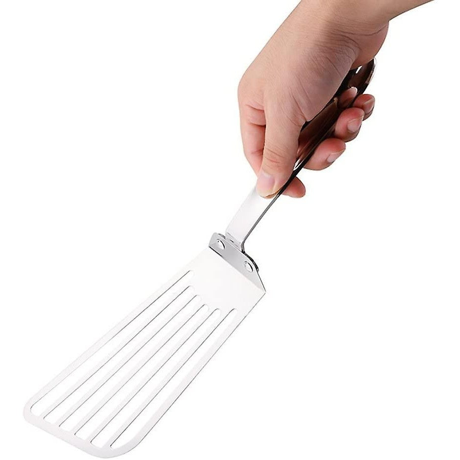 Spatula Flexibila Fish Turner, Din Otel, Durabila, Cu Margini Subtiri Pentru Taiere, Pentru Carne, Oua, Peste, Multifunctionala, Argintiu - vivimall.ro