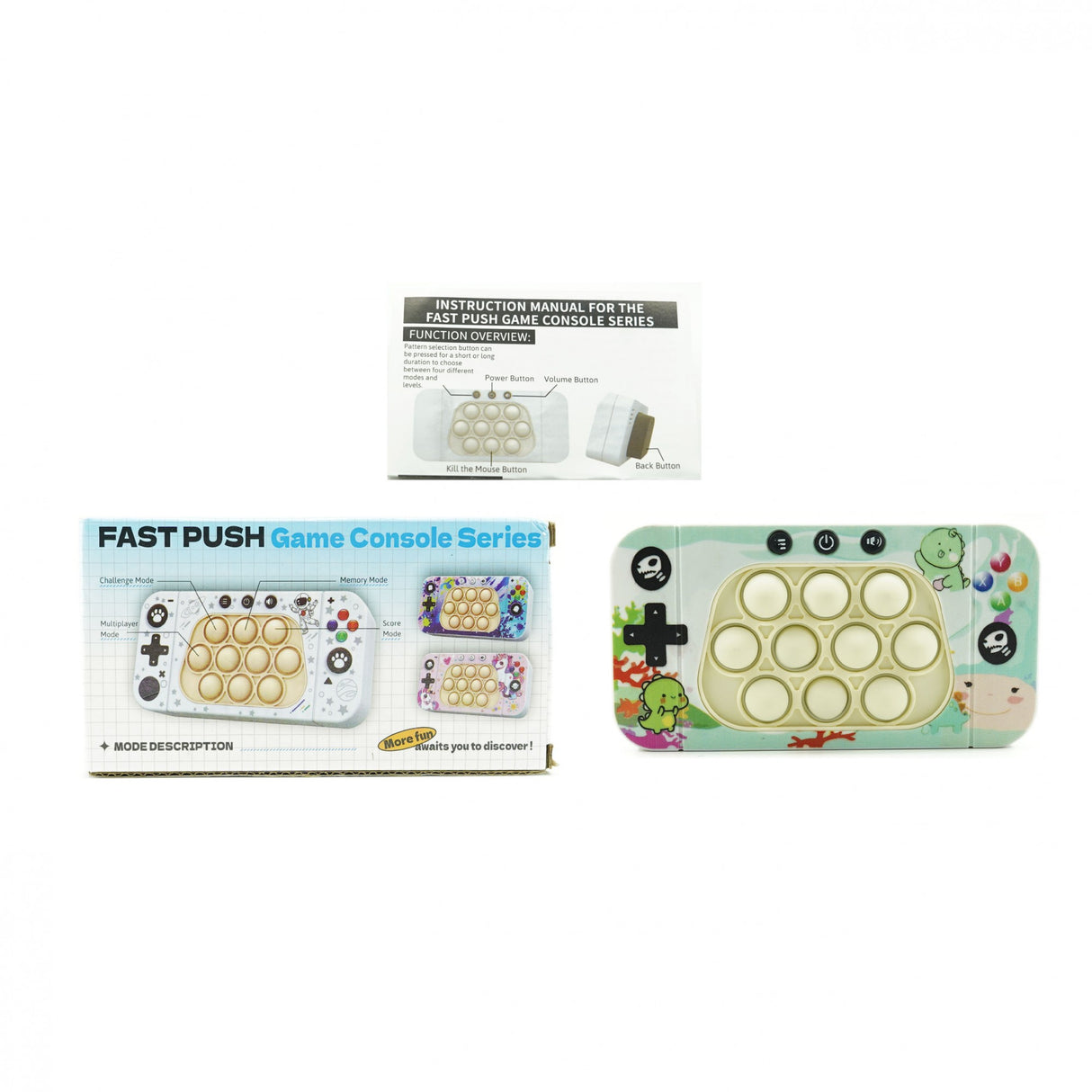 Jucarie Interactiva Tip Consola Pentru Copii Speed Push Whack-A-Mole, Joc De Viteza Pop It, Material Abs/Silicon, Cu Nivele, Sunete Si Lumini - vivimall.ro