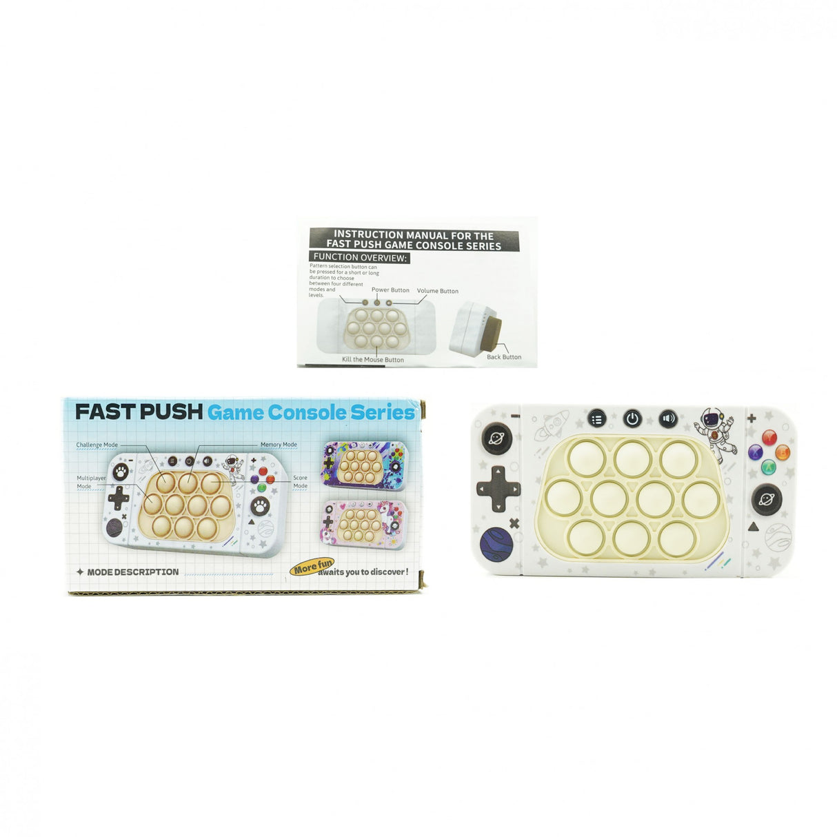 Jucarie Interactiva Tip Consola Pentru Copii Speed Push Whack-A-Mole, Joc De Viteza Pop It, Material Abs/Silicon, Cu Nivele, Sunete Si Lumini - vivimall.ro