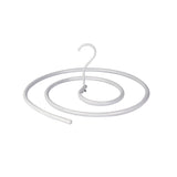 Uscător de rufe spiralat din oțel inoxidabil 10 mm, vedere frontală, dimensiuni 40x43x18 cm, culoare albă