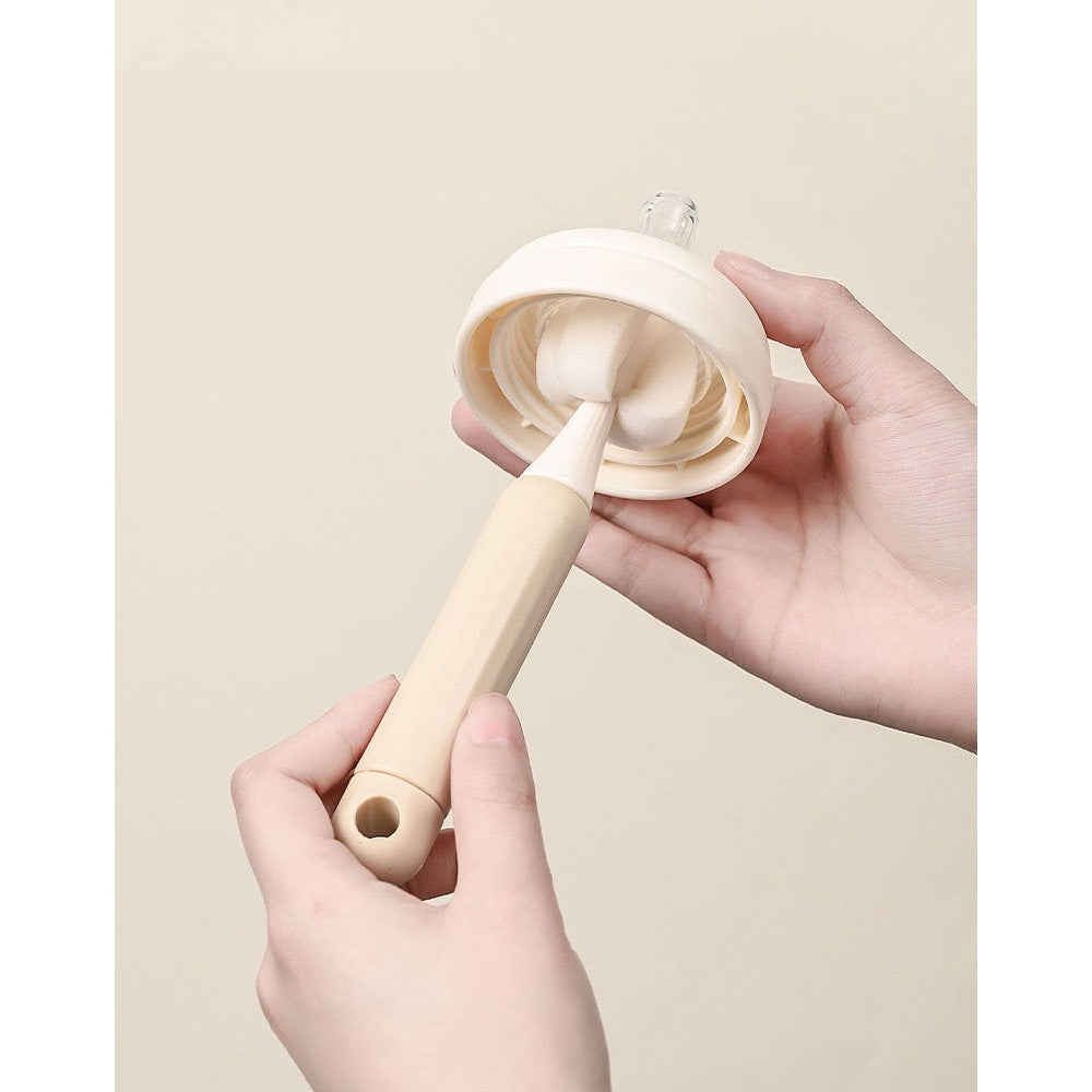 Perie pentru pai din set, dimensiuni 17 × 2 cm, ideală pentru tuburi subțiri, culoare bej