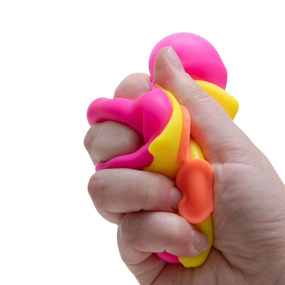 Jucărie antistres squishy Flippy Squeezza felie de pizza în mână, demonstrație compresie
