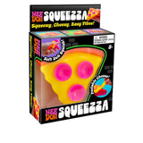 Ambalaj original Squeezza jucărie squishy pizza Flippy, culori neon, vedere ansamblu