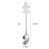 Set 4 Lingurițe Crăciun din Oțel Inoxidabil 410, Modele Festive în