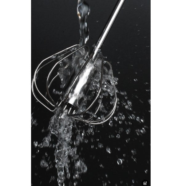 Mixer Manual, Pentru Oua Smantana Frisca Aluat, Maner Otel Inoxidabil, Usor De Utilizat Si Depozitat, Argintiu - vivimall.ro