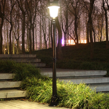 Lampa Solara De Tip Stalp Pentru Gradina, Alb Cald - vivimall.ro