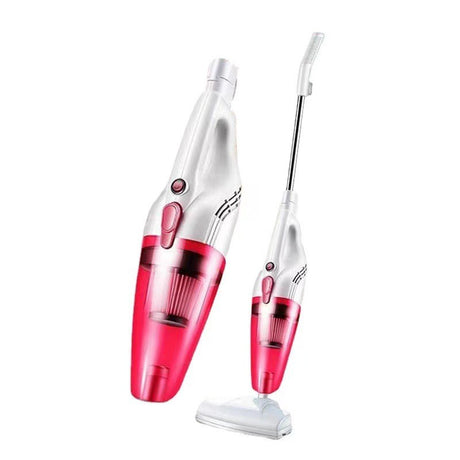 Aspirator Vertical 2in1, Vivimall, Fara Sac, 2 Capete, de Mana, Filtrare Multipla, 95 x 24.5 cm, Rosu - vivimall.ro