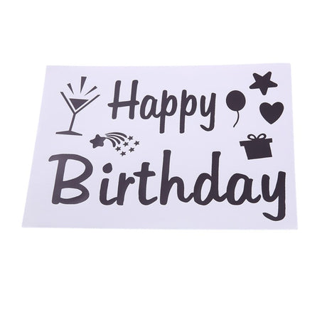 Sticker Autocolant Pentru Baloane Happy Birthday | PartyCharm