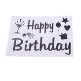 Sticker Autocolant pentru Baloane, Vivimall, Tematica Aniversare, Model Happy Birthday, 29x21 cm, Negru - vivimall.ro