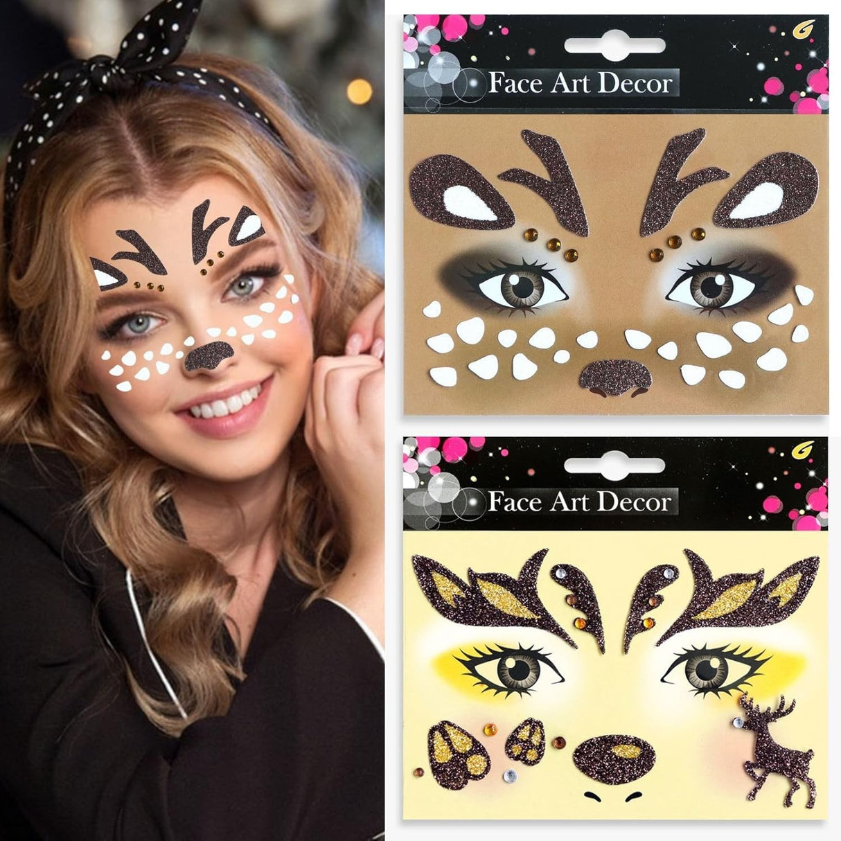Sticker Temporar Pentru Fata, Pentru Machiaj, Face Art, Halloween, Teatru - vivimall.ro