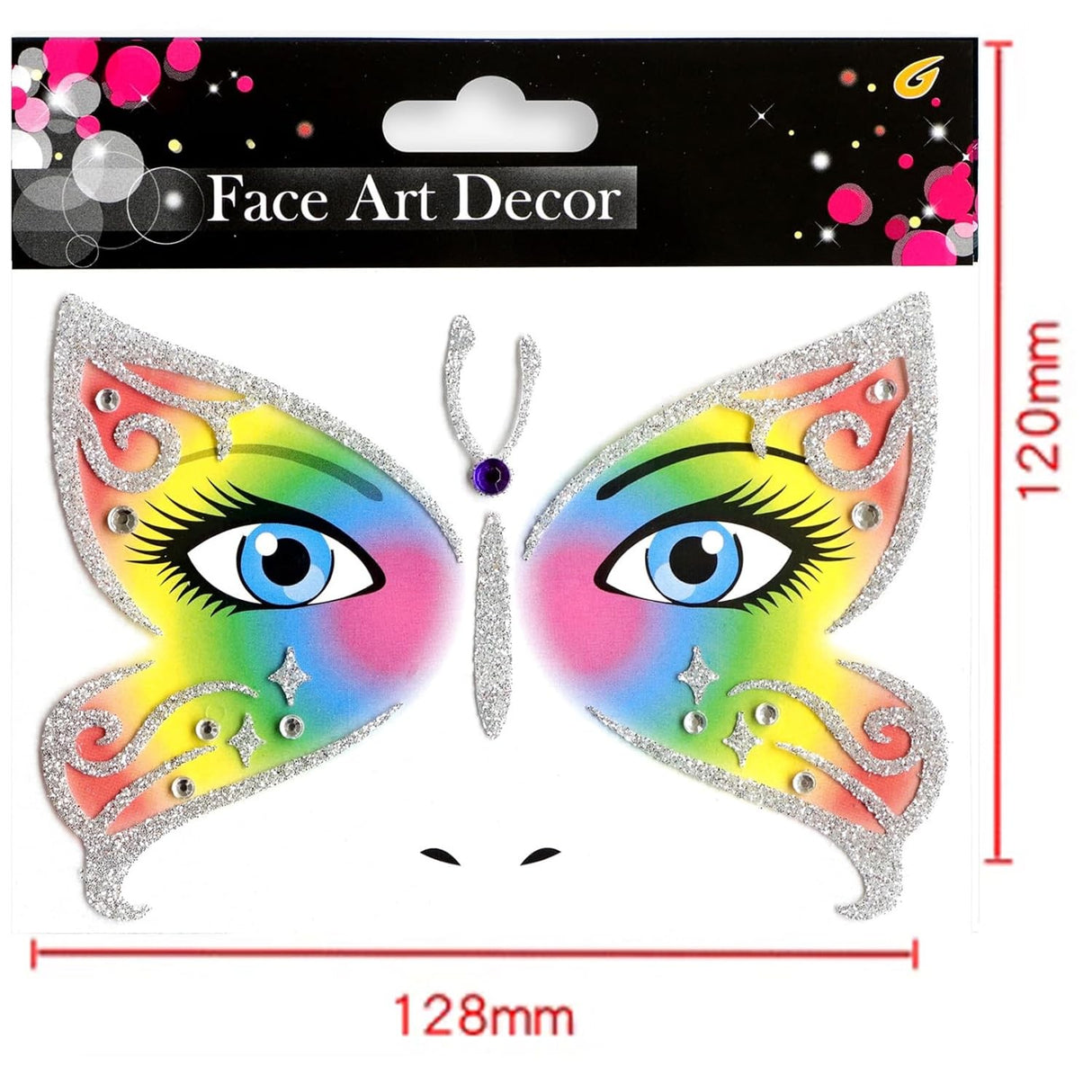 Sticker Temporar Pentru Fata, Pentru Machiaj, Face Art, Halloween, Teatru - vivimall.ro