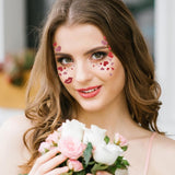 Sticker Temporar pentru Fata, Flippy, pentru Machiaj, Face Art, Halloween, Teatru, Tema Ziua Indragostitilor, Model cu Inimioare, Multicolor