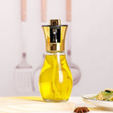 Sticla de ulei cu Pulverizator, Flippy, Sticla pentru Lichide de Bucatarie, Otet, Sos, 16.7 x 5.2 cm, Volum 200 ml, Gold - vivimall.ro