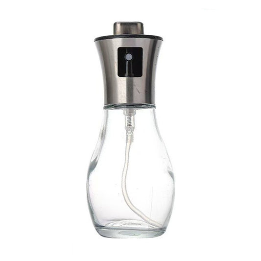 Sticla de ulei cu Pulverizator, Vivimall, Sticla pentru Lichide de Bucatarie, Otet, Sos, 16.7 x 5.2 cm, Volum 200 ml, Gri - vivimall.ro