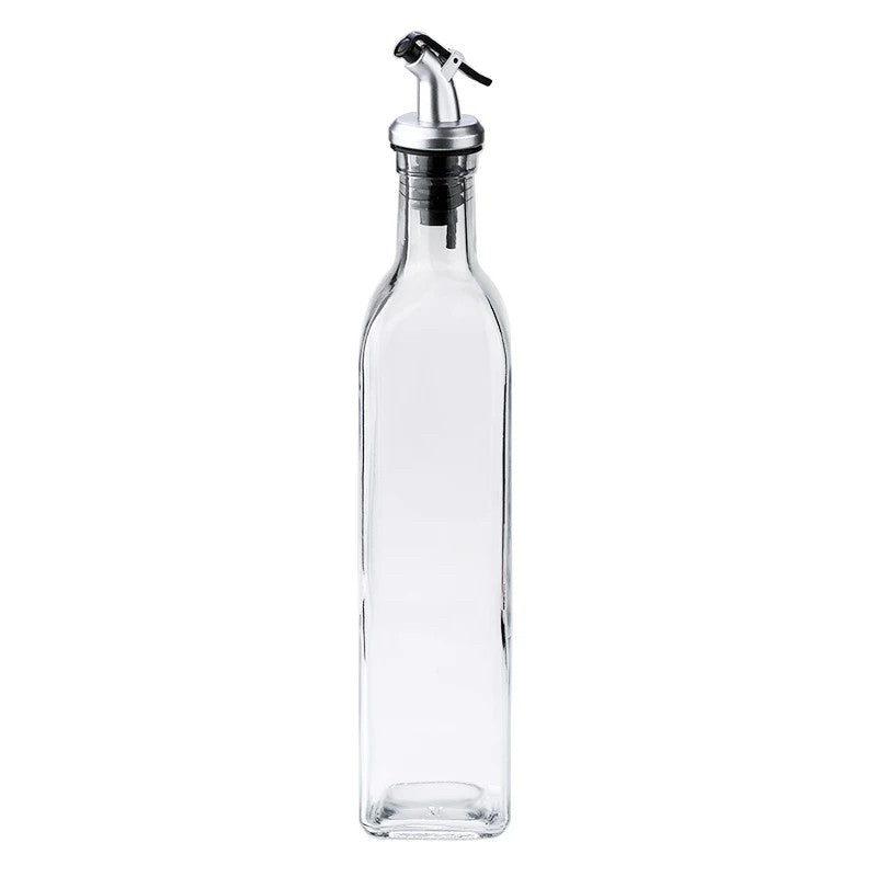 Sticla De Ulei De Masline, Sticla Etansa Pentru Lichide De Bucatarie, Sticla Pentru Uleiuri, Sosuri, Otet, Capac Din Inox Dozator, Volum 500 Ml, Â 