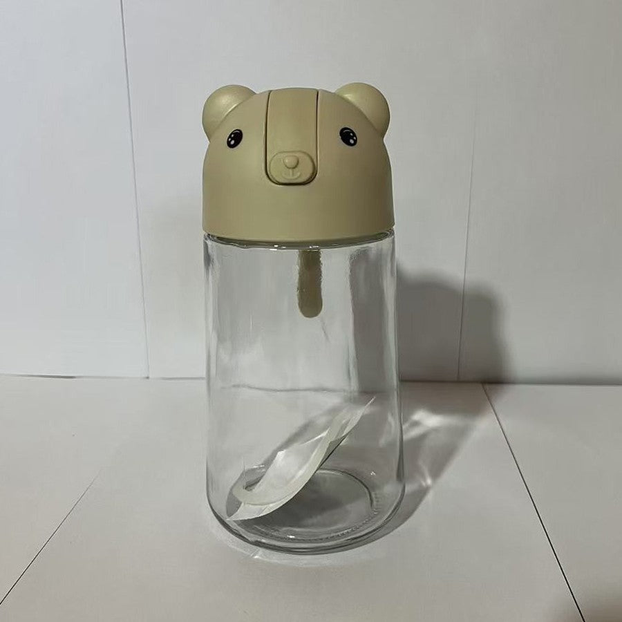 Recipient De Ulei, Model Ursulet, Sticla Pentru Lichide De Bucatarie, Inchidere Deschidere Automata, Volum 630 Ml