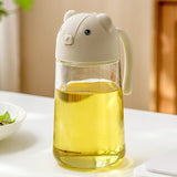 Recipient De Ulei, Model Ursulet, Sticla Pentru Lichide De Bucatarie, Inchidere Deschidere Automata, Volum 630 Ml