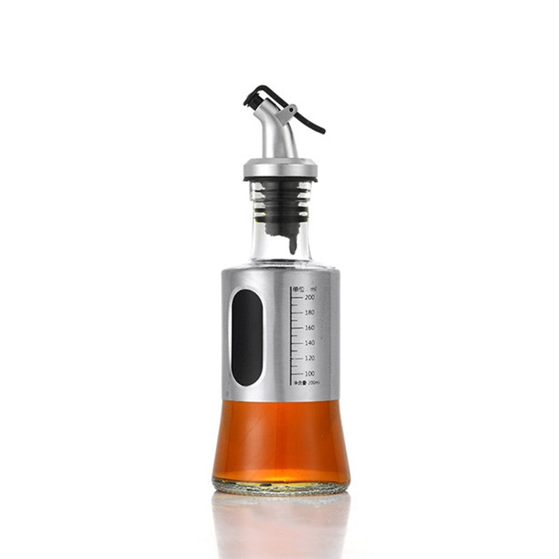 Sticla De Ulei, Sticla De Ulei Din Otel Inoxidabil, Sticla Pentru Lichide De Bucatarie, Sticla Pentru Lichide De Gatit, Volum 200 Ml, Gri