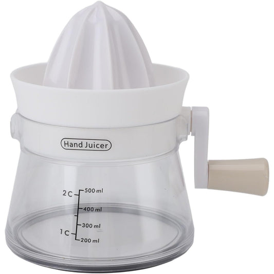 Storcator de Citrice Manual, Vivimall, Rezistente, Usor de Folosit si Depozitat, Durabil, Calitativ, 16.5x13cm, Transparent/ Alb - vivimall.ro