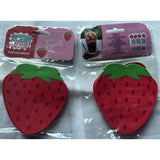 Suport pentru Pahar, Vivimall, Model Capsuna, din PVC, 10 x 12 cm, Rezistent la Caldura, Rosu - vivimall.ro