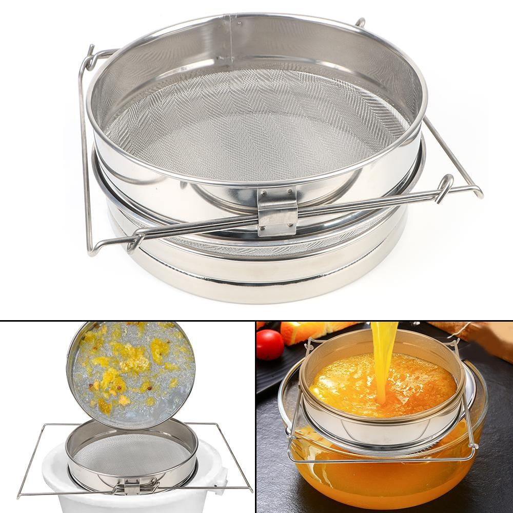 Strecuratoare Dubla Apicola Din Inox | BeePure