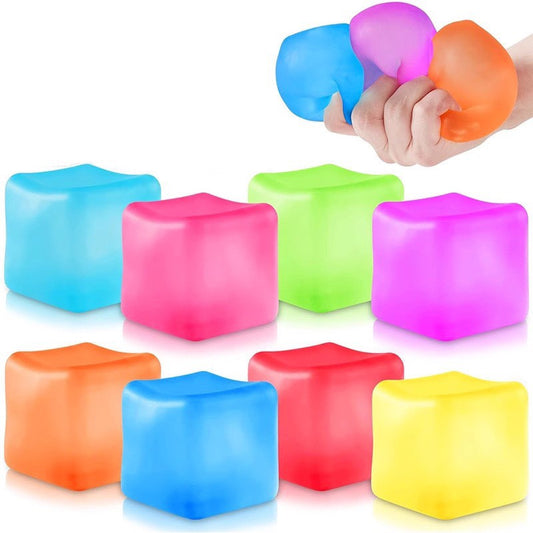 Cub Needoh de Gheata, Flippy, Jucarie Antistres din Maltoza, 70 g, 3.5x3.5x3.5 cm, Comprimabil cu Revenire Lenta, Multicolor - vivimall.ro