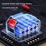 Suflanta de Aer Multifunctionala Portabila, Vivimall, Incarcare Auto, pentru Gratar, Masina, Indepartare Frunze si Praf, 1500 mAh, Viteta de Rotatie 25000 RPM, 2 Baterii de Li si Incarcator, Buton Lateral, Turcoaz - vivimall.ro