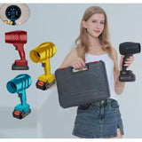Suflanta De Aer Multifunctionala Portabila, Incarcare Auto, Pentru Gratar, Masina, Indepartare Frunze Si Praf, 1500 Mah, Viteta De Rotatie 25000 Rpm, 2 Baterii De Li Si Incarcator, Buton Lateral, Turcoaz - vivimall.ro
