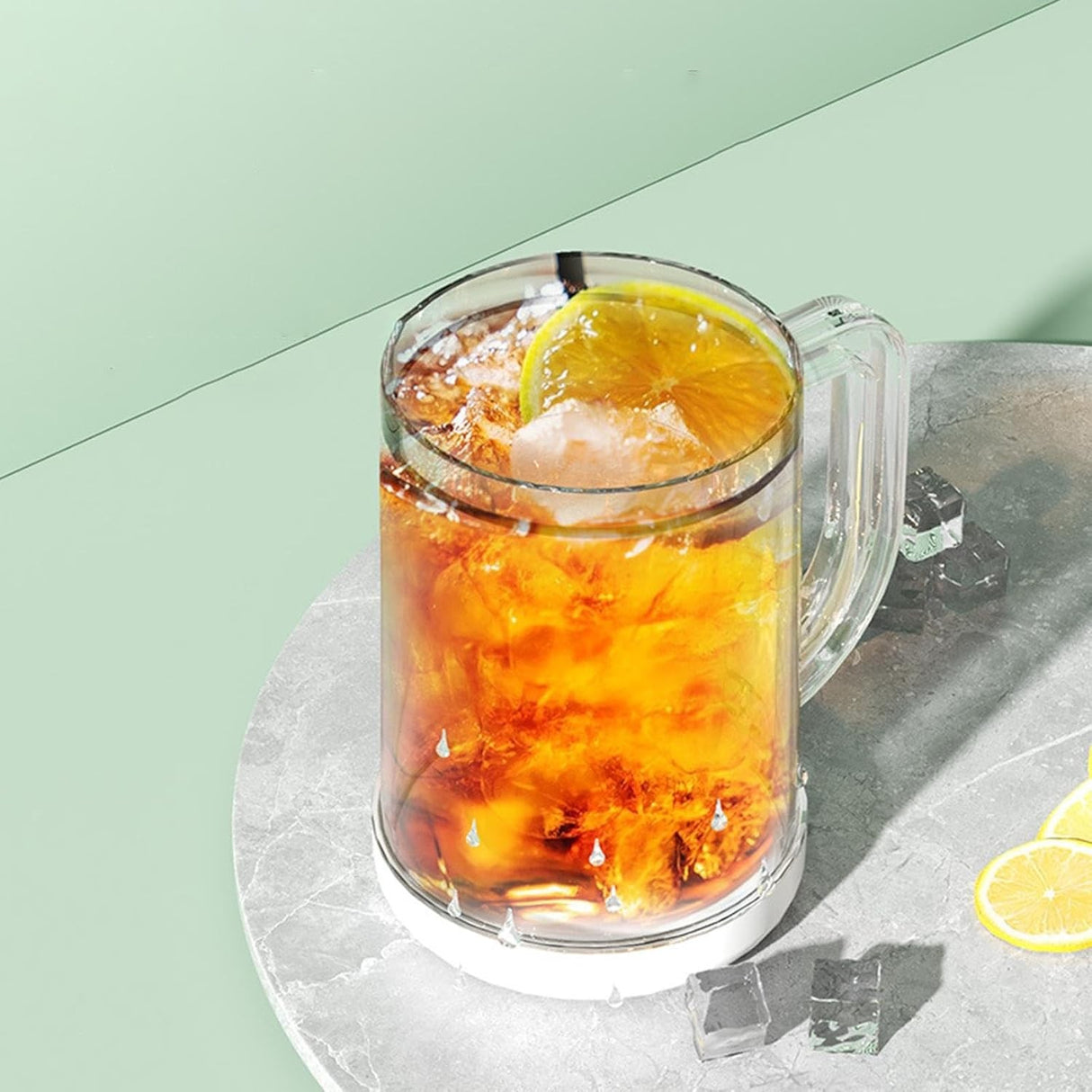 Cana Frigorifica Cu Gheata, 14.2 X 10.4 X 14.7 Cm, Plastic, 800 Ml, Transparent - vivimall.ro