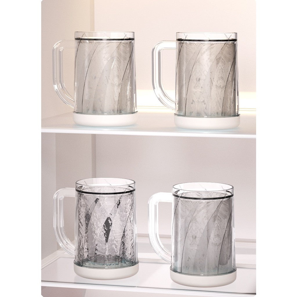 Cana Frigorifica Cu Gheata, 14.2 X 10.4 X 14.7 Cm, Plastic, 800 Ml, Transparent - vivimall.ro